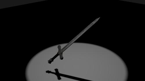 Low poly sword ( textured ) preview image